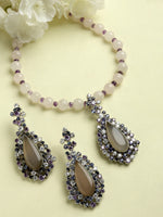 Load image into Gallery viewer, Dishna Victorian Colored CZ Stone Pendant Set