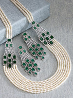 Load image into Gallery viewer, Itika Silver Plated Long Pearls Necklace Set