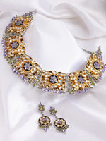 Load image into Gallery viewer, Belli Antique Gold Finish Handcrafted Necklace Set