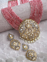 Load image into Gallery viewer, Rithu Long Jadau Pendant Necklace Set