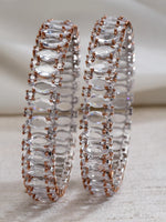 Load image into Gallery viewer, Gold Finish Polki Stone Pair Bangles