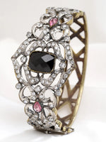 Load image into Gallery viewer, Victorian CZ Black Stone Bracelet