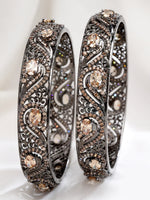 Load image into Gallery viewer, Victorian Champaign Stone Pair Bangles