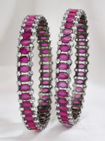 Load image into Gallery viewer, Victorian Red Jade CZ Pair Bangles