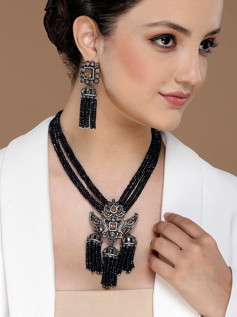 Maya Antique black pendant set