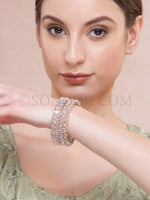 Load image into Gallery viewer, Gold Finish Polki Stone Pair Bangles