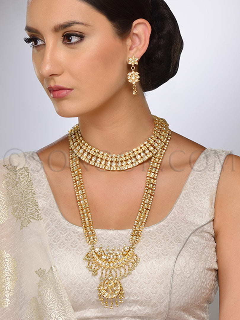Namrata Kundan Rani Haar Combo Bridal Set