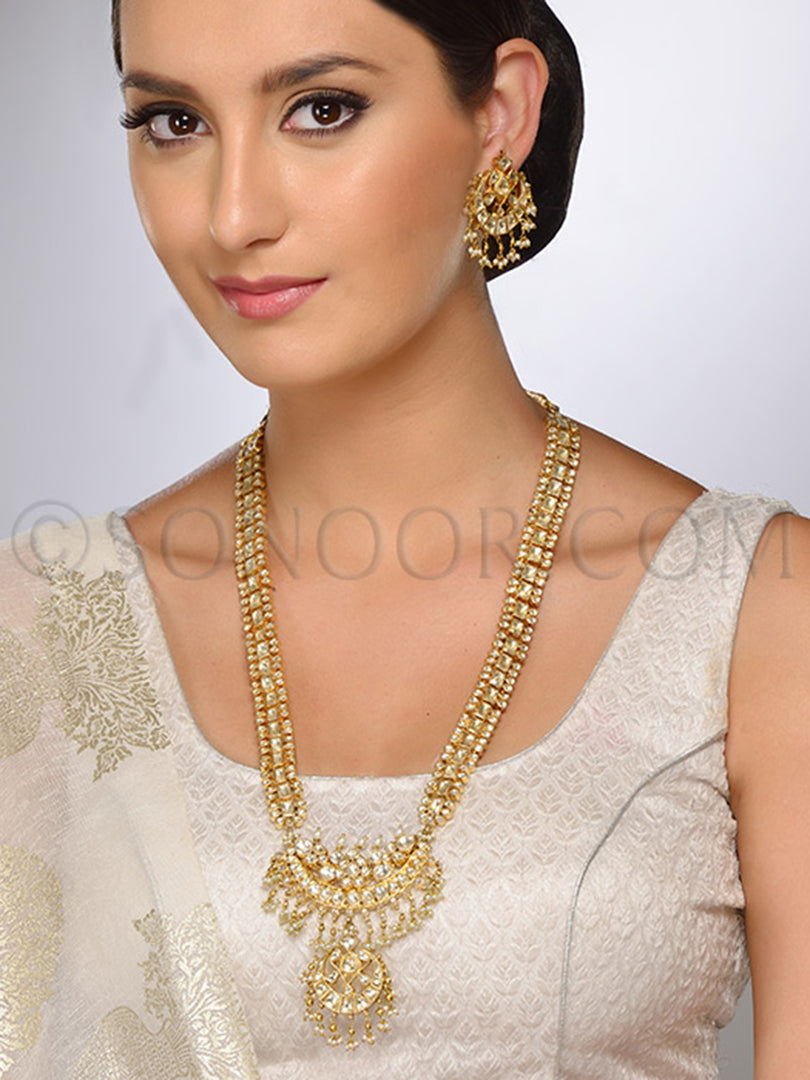 Tanaz Rani Haar Pearl Drop Bridal Set