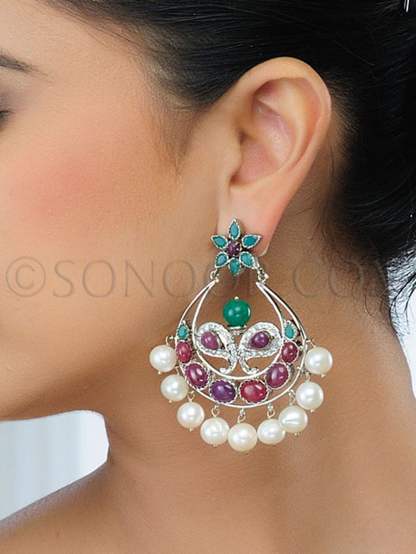 Trishila victorian multi stone Earrings
