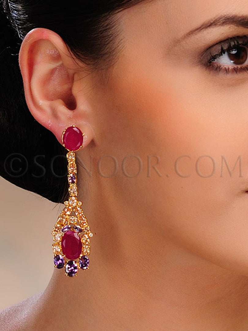 Natural Stones Hand Crafted Earrings