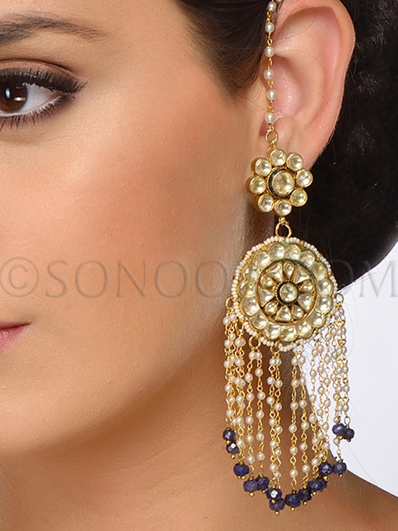Kundan & Pearl Big Earrings