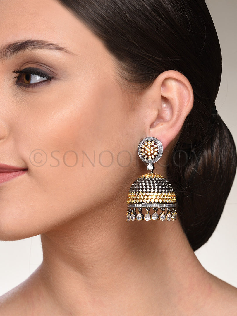 Victorian CZ Jhumka Earrings