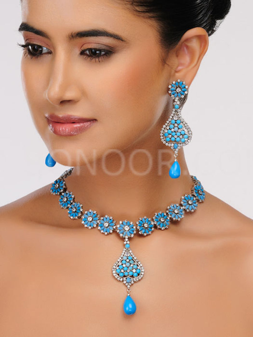 Pival Victorian CZ Handcrafted Necklace Set