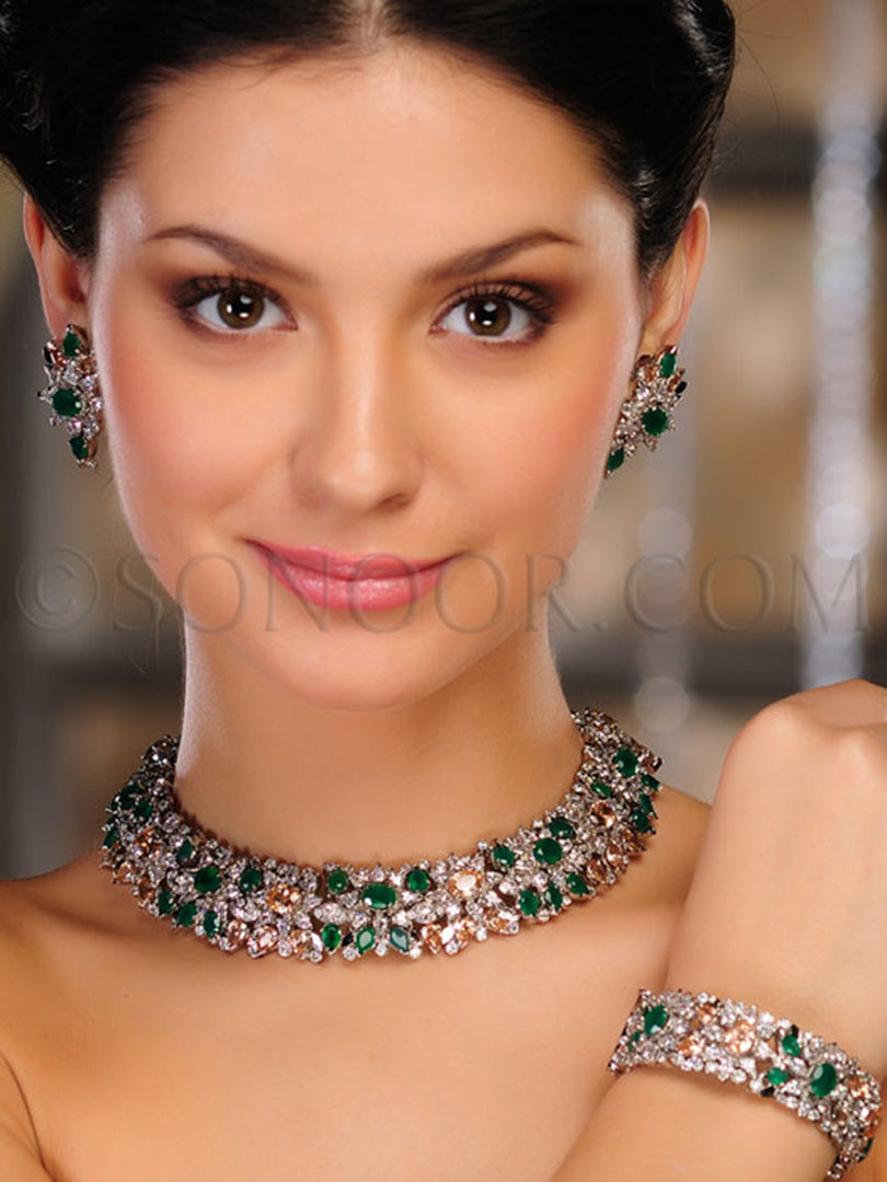 Halya Victorian Green Jade Set