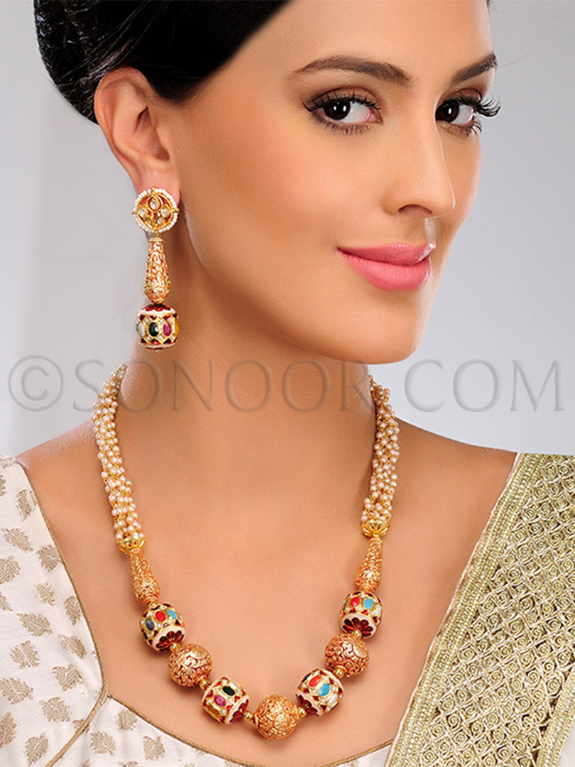 Fahima Multi Stones Mala Set
