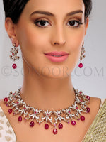 Load image into Gallery viewer, Prerna Citrine & Ruby Necklace Set