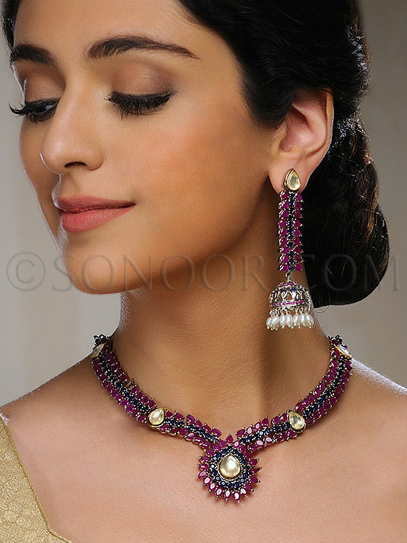 Chitrani Victorian Jadau Necklace set