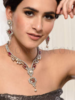 Load image into Gallery viewer, Loukya Handcrafted CZ Necklace Set