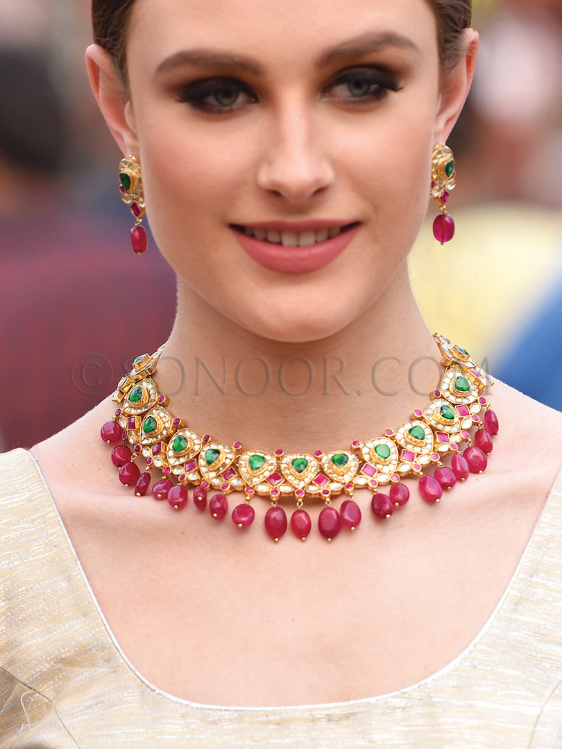 Yema Jadau Kundan Necklace Set
