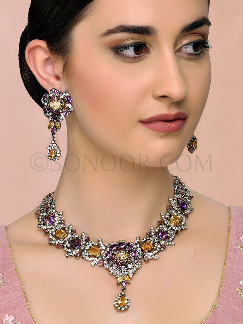 Fadila Antique Natural Stone Necklace