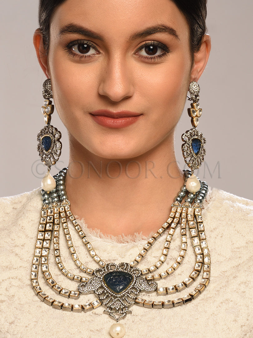 Jaislavi Victorian Kundan Handcrafted Necklace