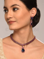 Load image into Gallery viewer, Aarva Antique Ruby Necklace Set