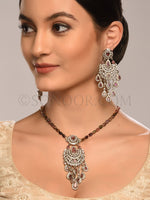 Load image into Gallery viewer, Saavini CZ Agate Beads String Pendant Set