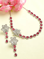 Load image into Gallery viewer, Noreen Silver Finish CZ Necklace Set
