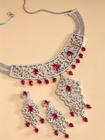 Load image into Gallery viewer, Andini American Diamond Red Stone Necklace
