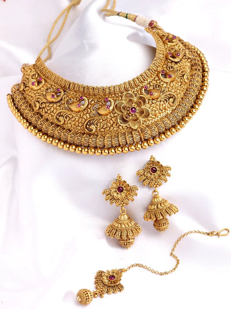 Channan Antique Gold Plated Necklace