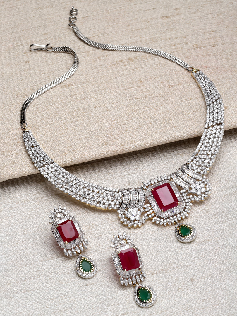 Alak American Diamond Necklace Set