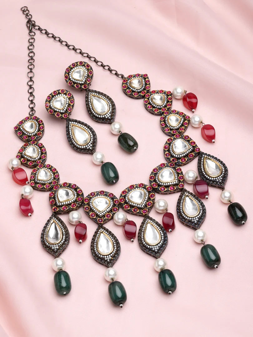 Neelam Victorian Big Size Necklace Set