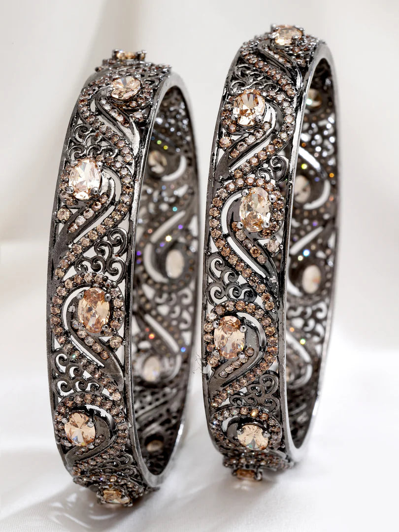 Victorian Champaign Stone Pair Bangles