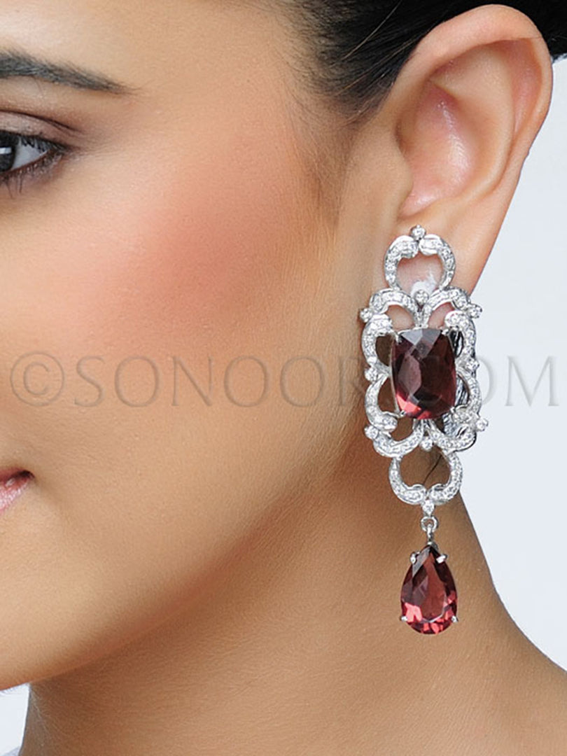 Anishta Czee rhodonite Handcrafted Earrings