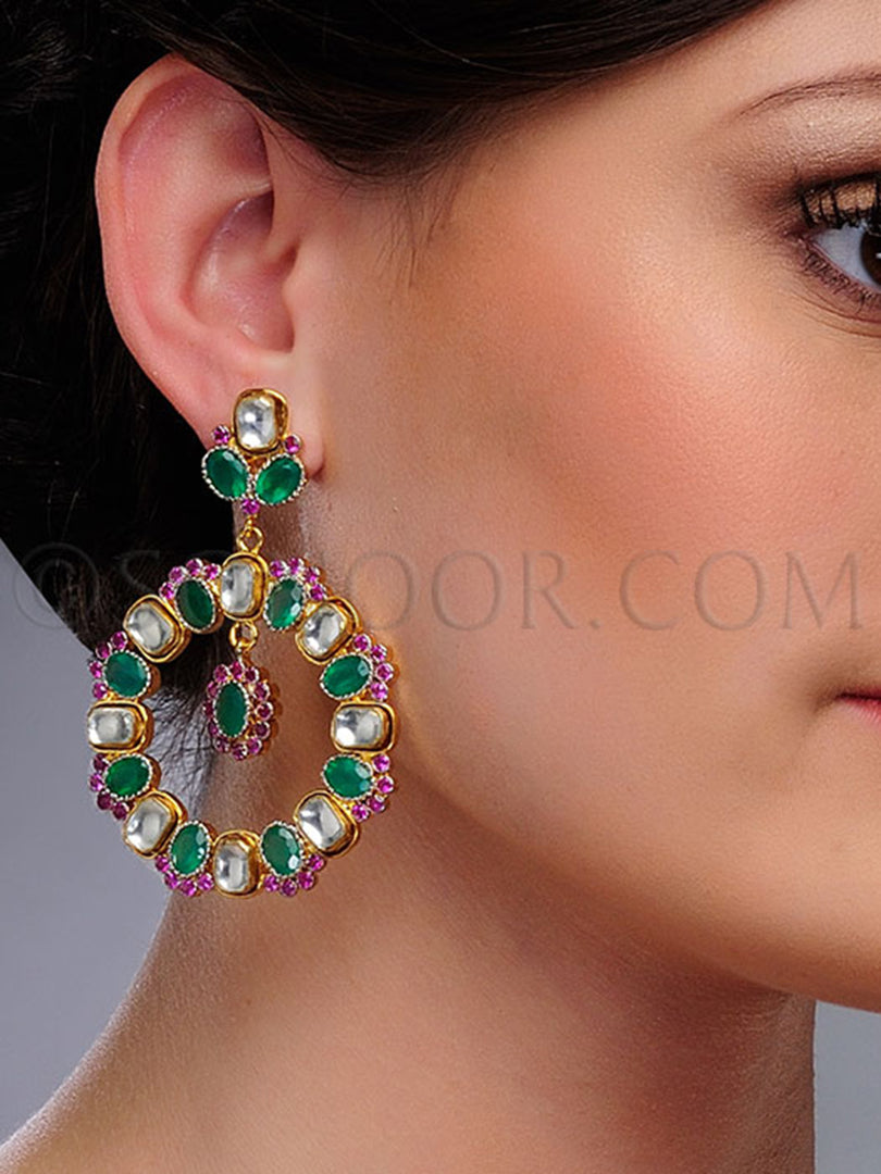 Navika Kundan CZ Earrings