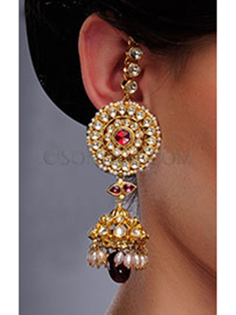 Kritika Kundan Jhumki Style Earrings