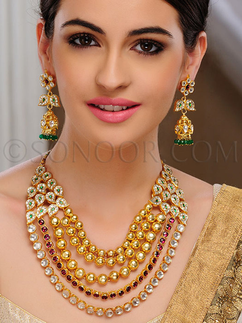 Pakhi Gold Plated Kundan Necklace Set