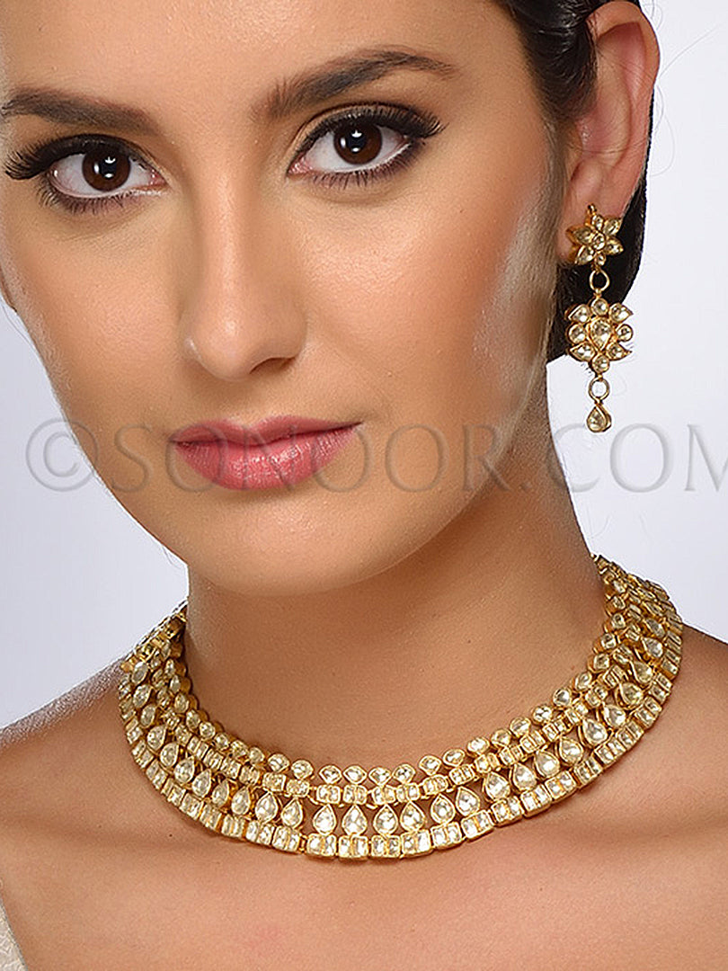 Esita Gold Plated Kundan Necklace Set